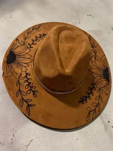 Sunflower Boho Fedora Hat