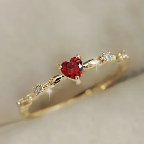 Women's Fashion Ring, Heart Shaped Ring, Heart Design Ring, Cute Heart Zirconia Inlay, Trendy Jewellery Accessories, Perfect for Valentine's Day, Vacation, Commuting, Parties, Weddings, Birthdays, Beautiful Rings