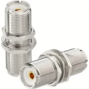 2 pcs SO239 adapter UHF female-to-female jack bulkhead RF connector