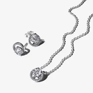 Pandora Sparkling Round Cut Jewelry Set B802398-1