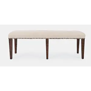 Jofran Fairview Transitional 52" Backless Upholstered Dining Bench - Modern, Upholstered Seat, Sturdy Construction for Everyday Meals