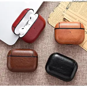 Premium Leather AirPods Case - Shockproof, Anti-Scratch Business Protective Cover with Protection, Compatible with AirPods 3, 4, Pro 2 & USB-C Models