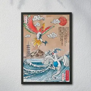 [Sale up to 50%] Charizard - Blastoise - Pikachu - Anime Print - Charizard Print - Charizard Poster - Anime Gift - Anime Wall Decor - Charizard and Blastoise1  Anime Posters (NO FRAME) Decor Photo (No Framed)