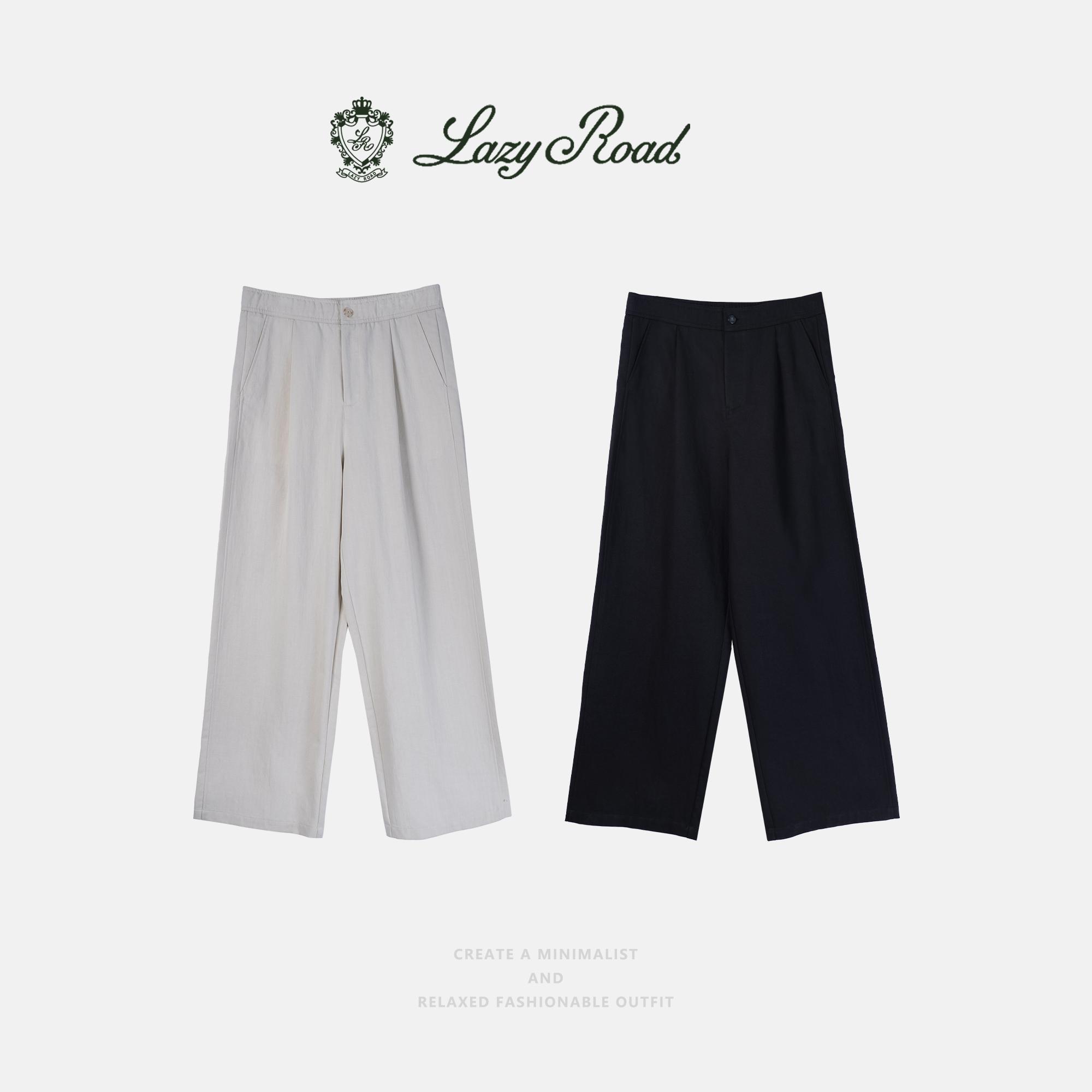 LazyRoad Premium Men's Old Money-Style Casual Pants: Straight-leg pants made from a lyocell and cotton blend with excellent drape（Beige）-XS26298