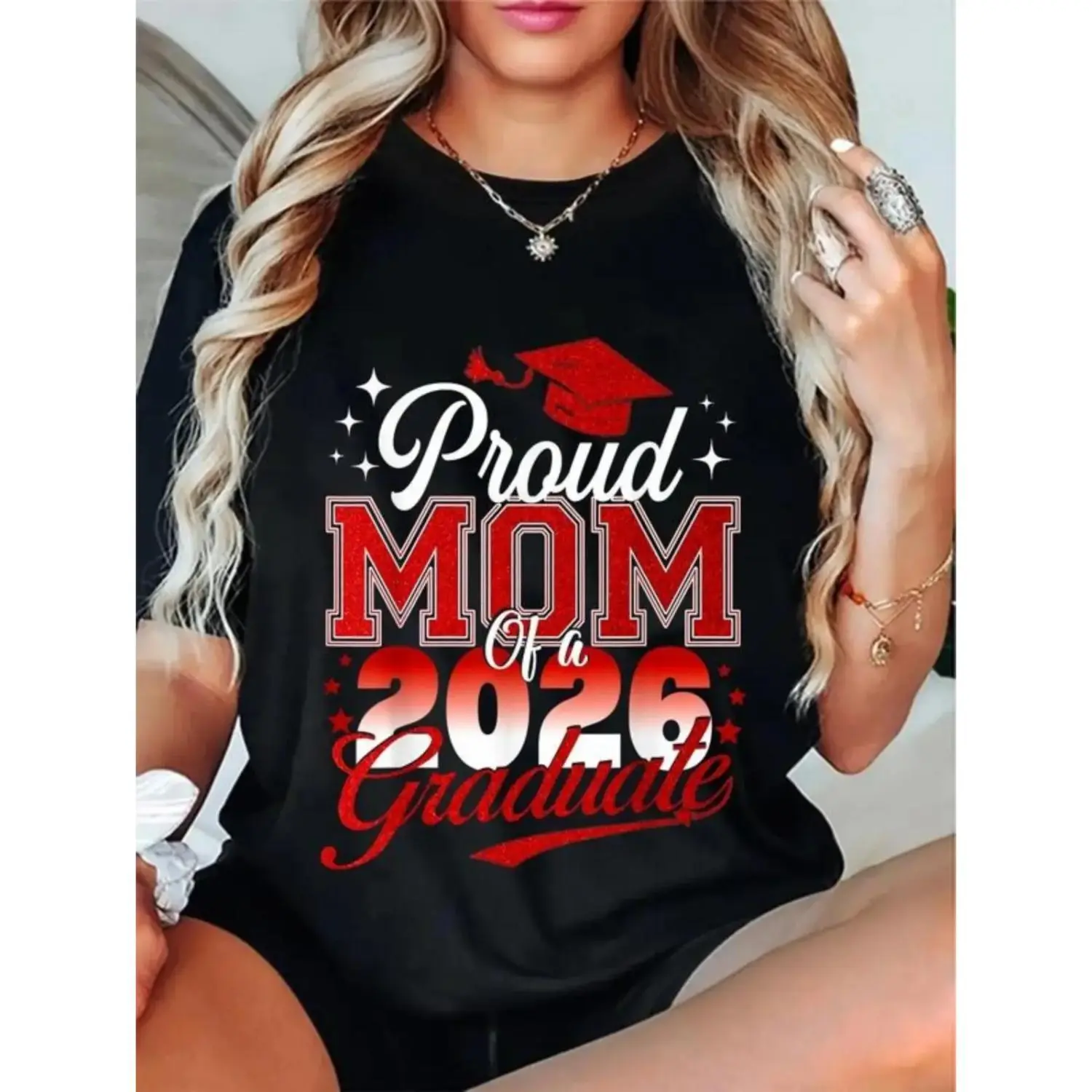 Proud Parent of a 2026 Graduate 100 Percent Cotton Senior Mom T shirt