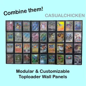 TCG Cards Toploader Wall Display Frame Modular and Customizable (Cards Not Included)