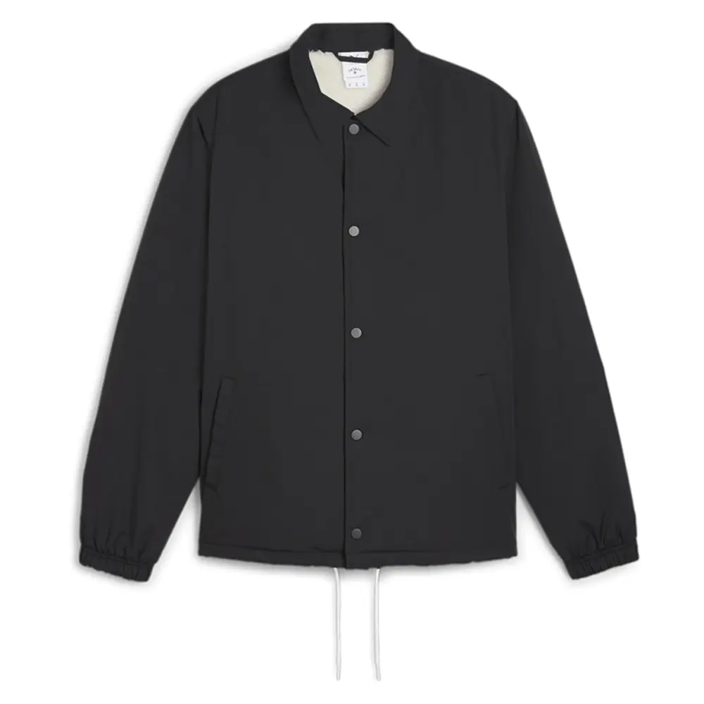 PUMA Mens X Noah Graphic Embroidered Button Up Jacket Athletic Outerwear Casual - Black