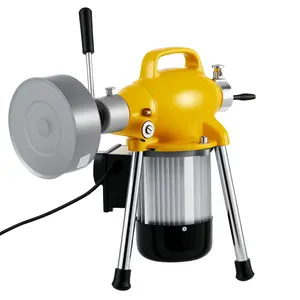 500W Heavy-Duty Electric Drain Cleaning Machine - Auto-Feed Sewer Snake with 66Ft & 16Ft Steel Cables, 6 Cutters, 400RPM Power Auger for 3/4"–4" Pipes - Ideal for Plumbing, Drain & Toilet Drains - GQ-75-1 Pipe Dredging Machine