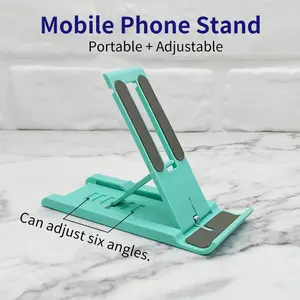 Portable Phone Stand/Foldable and Easy to Store/Adjustable 6 Angles/Suitable for 12-Inch Below Phones or Tablets/Phone Stand/Compact Phone Stand/Phone Stand For Desk/Cell Phone Mount/Adjustable Cellphone Holder/Smartphone Stand