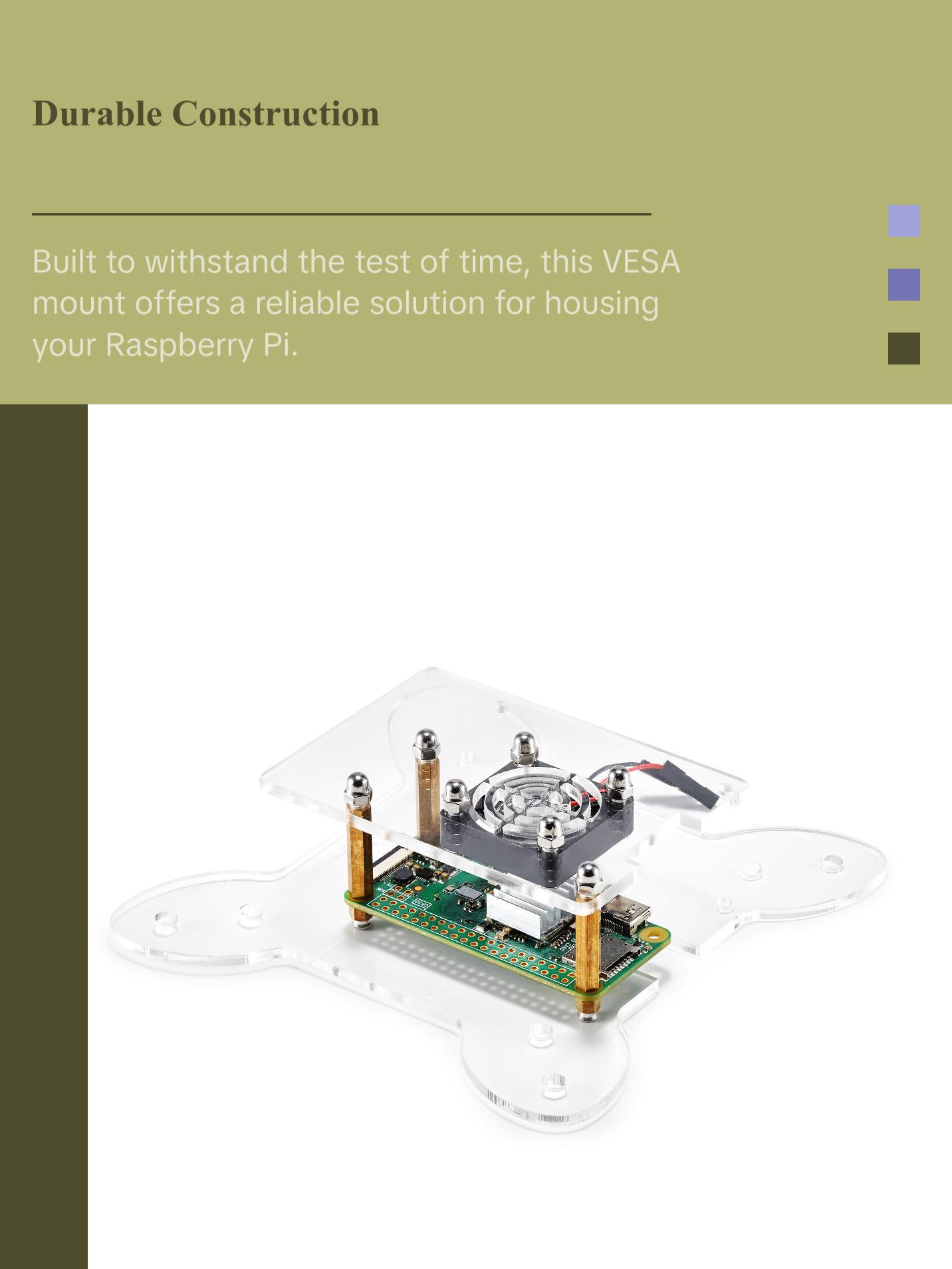 VESA mount for Raspberry Pi-Compatible With ALL Raspberry Pi Boards