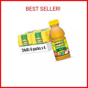 Mott's 100% Original Apple Juice, 8 fl oz bottles (Pack of 24)