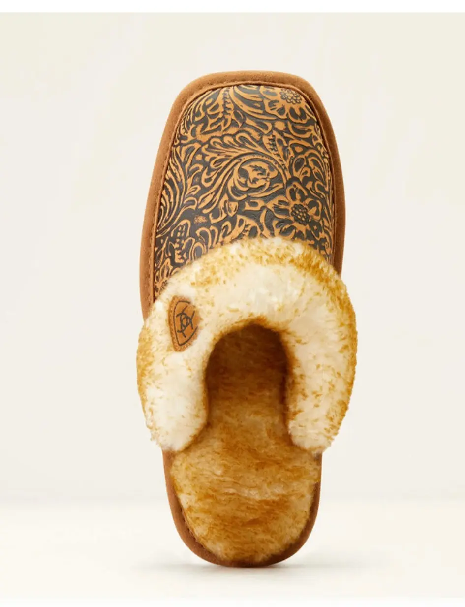 Ariat Jackie Tooled Exotic Embossed Women's Slip-On Slide Shoe - Literature & Art Themed House Slipper Clog for Literature Enthusiasts