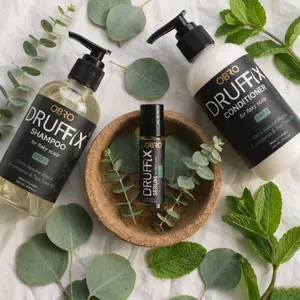 OBRO Druffix 3-Step Dandruff Routine - 100% Naturally Derived Dandruff Routine for Flaky Scalp