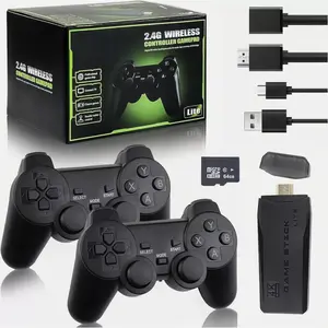 Retro Gaming Console M8 64G Wireless Game Stick,20000+ Games 4K HDMI Output Plug
