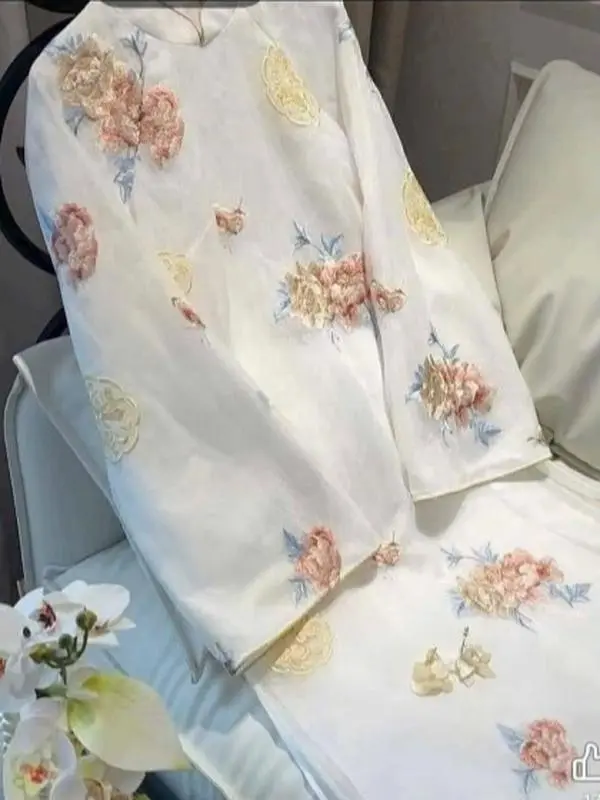 Set Traditional Vietnamese Double Layers Ao Dai - Bộ áo dài thiết kế hiện đại - Ready to ship- With pant