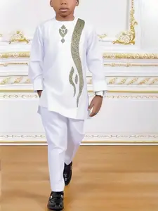 Boys' Traditional African Clothing, Party Wear, Boys' Fashionable Suit, Perfect for Daily Use & Special Occasions