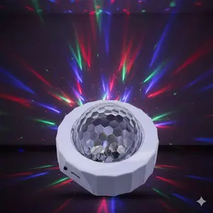 Mini Disco Ball Light: Car Home Decor, RGB Color Changing LED Lighted Party Lights with Music Sync, Auto Beat Mode for Bedroom Desk, Creative Gift Idea