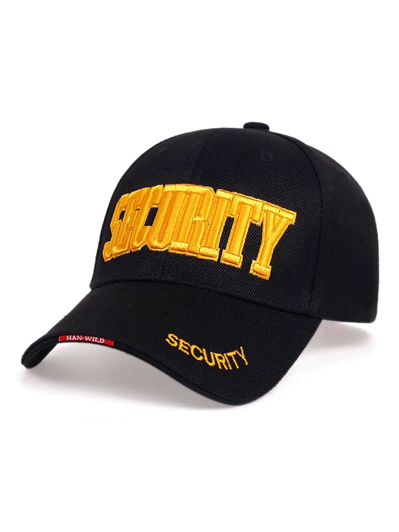 Unisex Security Embroidered Baseball Cap, Adjustable Snapback Hat, Outdoor Sun Protection Hat, Casual Fitted Woven Cap for Spring & Fall Travel, Adjustable Casual Hats, Premium Hat