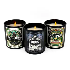 Companion Bundle 3 - 3 x 8oz Scented Candles - Minthara, Halsin, Jaheira - 35hr Burn Time Each - Premium Natural Coconut Wax - Foil Labels