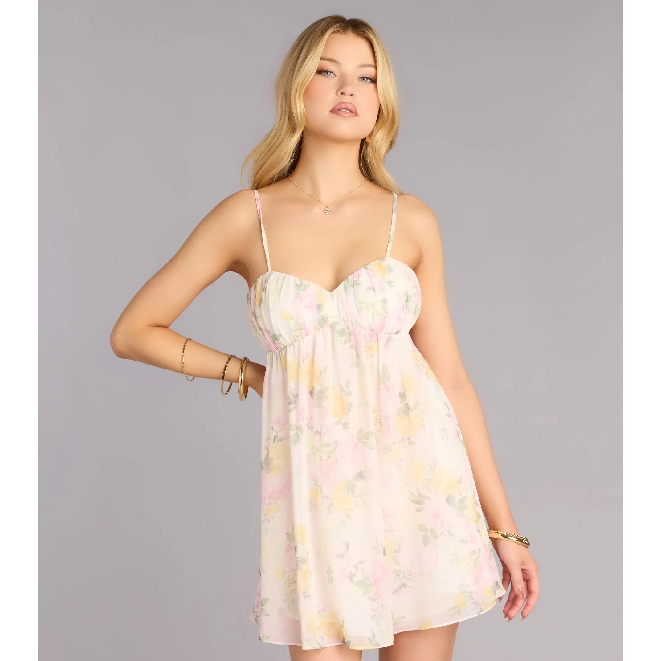 Plans In Bloom Floral Chiffon Babydoll Dress - TikTok Shop Plans In Bloom Floral Chiffon Babydoll Dress - TikTok Shop