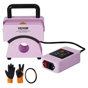 【Summervibes】VEVOR Hat Press Machine Mini Hat Heat Press for Caps 5.9x3.15 inch Plate Purple