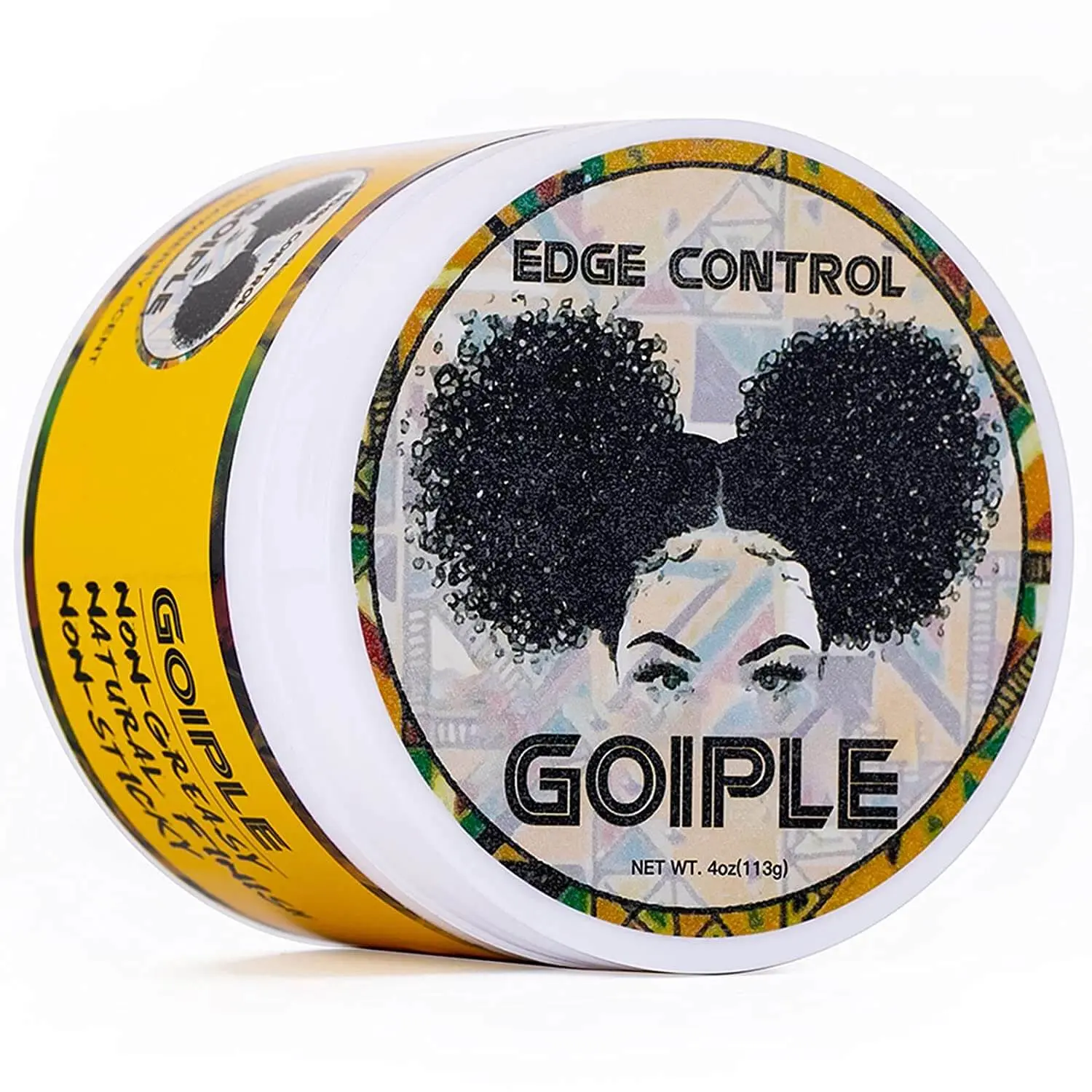 Organic Pineapple Edge Control Gel - 4 oz Haircare Product, 24-Hour Strong Hold for All Hair Types & Curly Hair, Non-Greasy, Flawless Finish, Beginner-Friendly, Beginners, Convenient, Textured, Natural Curls