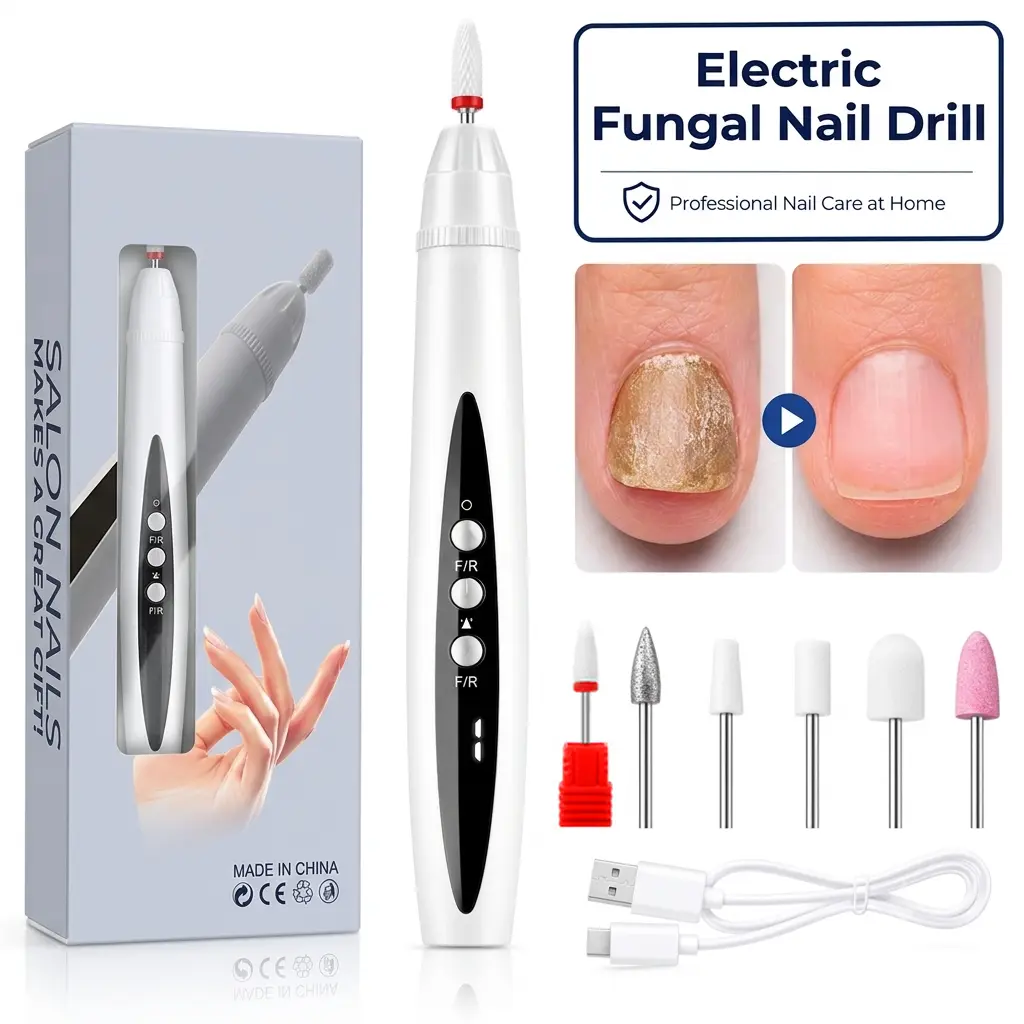 Rechargeable Nail Drill, Cordless Efiles for fungal Nails Lightweight Nail Care Tool for nail repair Rechargeable Nail Drill, Cordless Efiles for fungal Nails Lightweight Nail Care Tool for nail repair