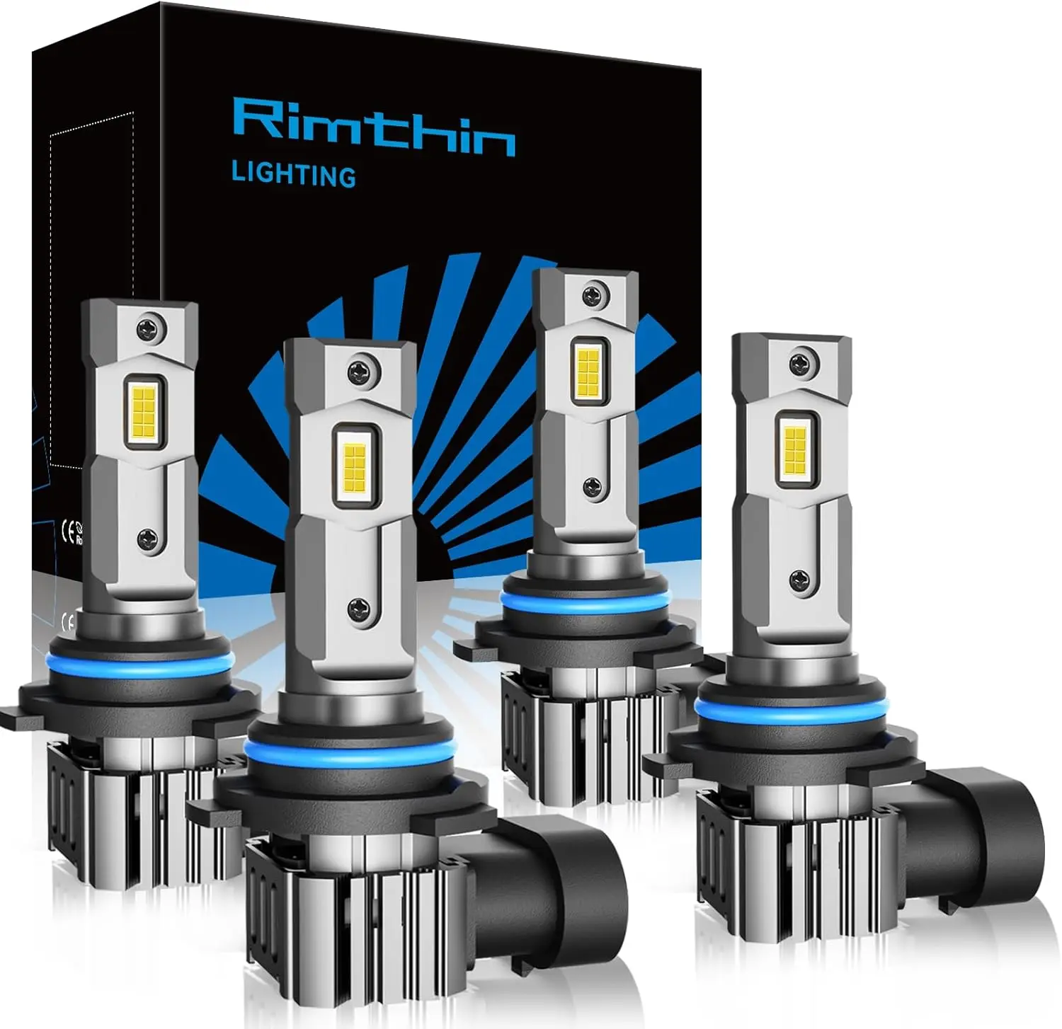 Rimthin 9005 HB3 9006 HB4 LED Headlight Bulbs Combo for 2004-2010 Toyota Sienna - 6000K Cool White High/Low Beam Replacement, Plug & Play, 4-Pack