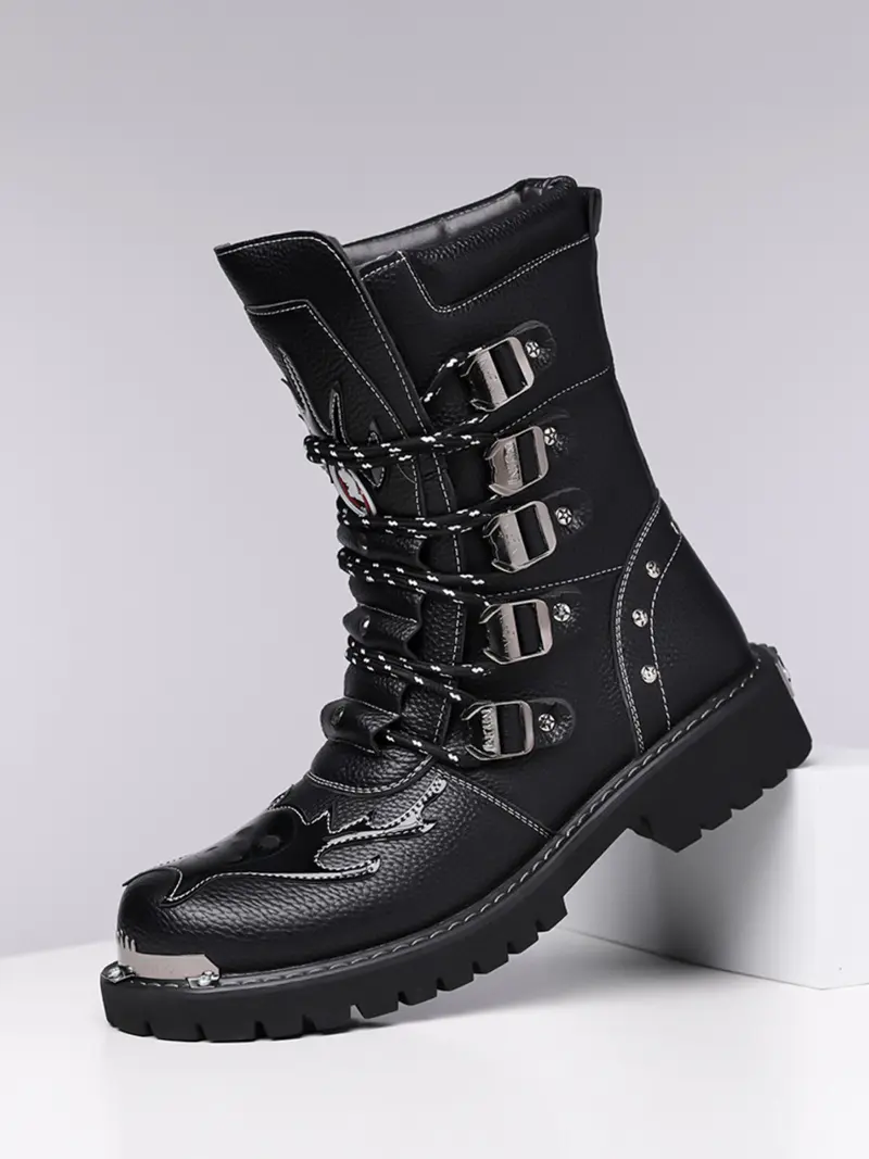 black y2k boots men - TikTok Shop