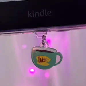 Luke's Coffee USB-C Dust Plug, Cup Charm, Hook Clasp, Holographic Finish