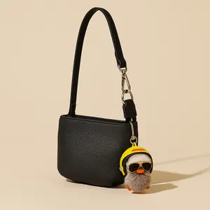 Mini Plush Duck Keychain – Cute Yellow Bag Charm & Car Accessory, Soft Stuffed Animal Pendant for Keys, Purse, Backpack & Gift for Girls