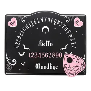 Pink and Black Talking Board: Pastel Goth & Emo Ouija Style Spirit Board for Divination