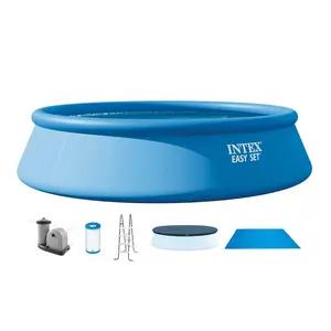 Intex 26175EH 18' x 48" Inflatable Round Outdoor Above Ground Swimming Pool Set