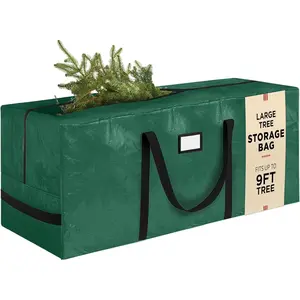 Heavy Duty Christmas Tree Storage Bag - 9 Ft Artificial Christmas Tree Bag - Heavy-Duty  Material with Reinforced Handles - Full-Length Zipper for Easy Access,