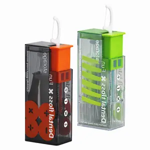 Dental Floss Picks with Design Dispenser, Automatic Pop-Up Organizer Dispenser with 20 Count Dental Floss Picks, Travel Floss Case