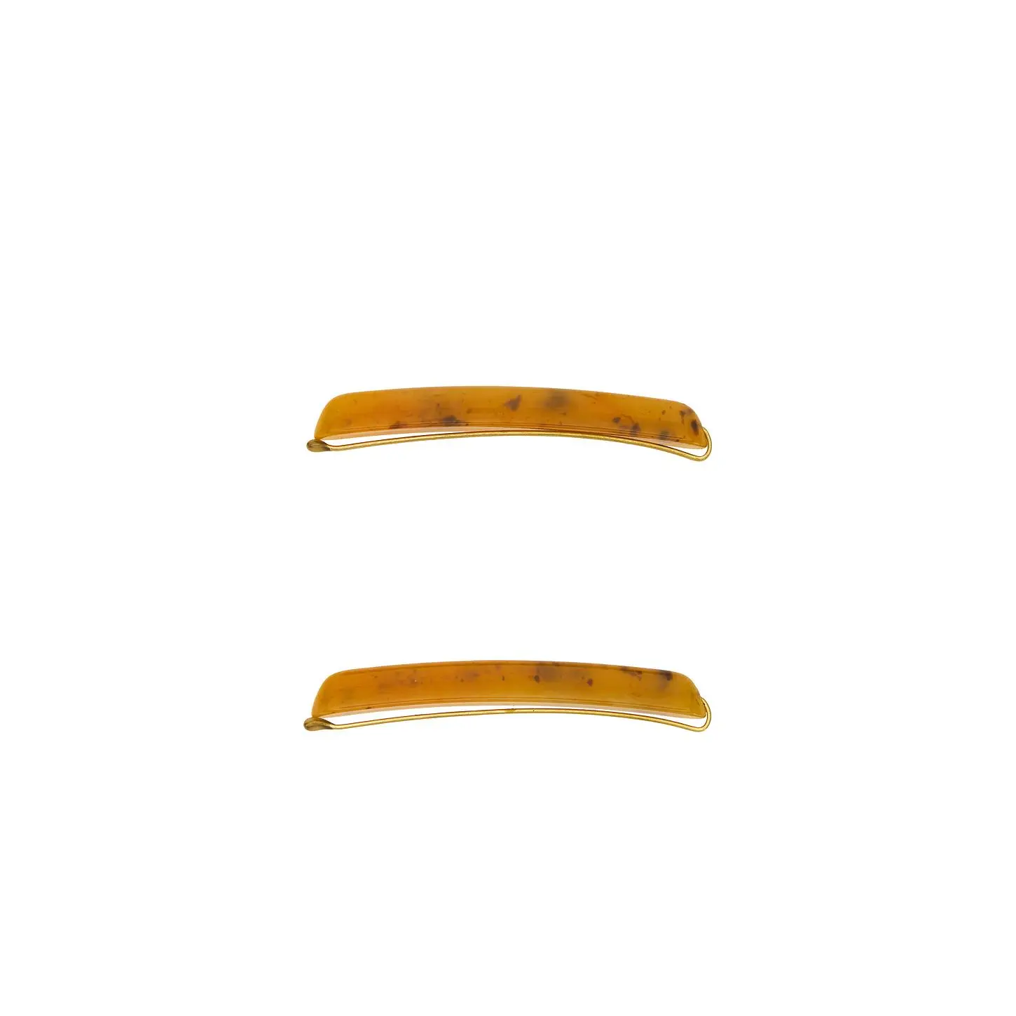 LELET NY Bleeker Mini Bobbi Pin Set (2-Piece), Caramel Tortoiseshell Unisex Mini Pins for Hair Styling