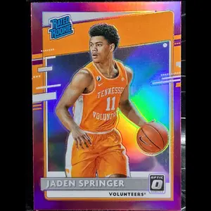 Jaden Springer 2021-22 Panini Chronicles Donruss Optic Draft RC Pink Prizm #220