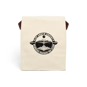 Flat Earth Society Canvas Lunch Bag, Eco-Friendly Lunch Tote, Urban Picnic Bag, Novelty Lunch Tote, Fun Lunch Bag for Kids, Unique Gift Idea
