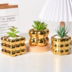 Creative Nordic Style Ceramic Flower Pot, Succulent Planter, Luxury Decorative Item, Orchid Flower Pot, High-End Design
