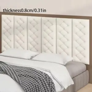 Modern Minimalist 3D Self-Adhesive Soft Wall Panels, 5-Piece Set, Bedroom Headboard, Living Room Decor, Mould-Proof