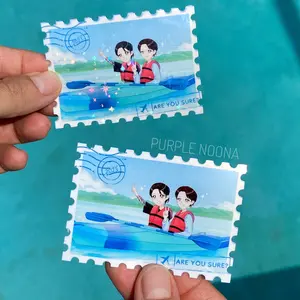 Purple Noona Kpop vinyl sticker, AYS sparkling stickers Waterproof Glossy