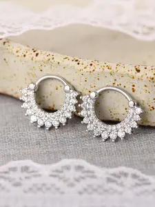1 Pair Fashion Cubic Zirconia Hoop Earrings CZ Earrings For Women For Wedding Engagement Anniversary Party Jewelry Valentine's Day Gift