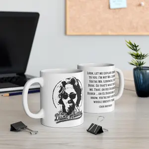 The Big Leb0wski Mug, "I am the Dude" cup Retro Leb0wski, Unique Vintage Style Gift