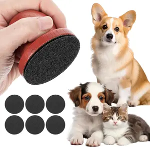 Dog Nail File with 6Pcs Replaceable Filing Disc, Dog Scratch Board for Safe and Easy Nail Care, Dogs Nails Scratch Board Ensures Smooth and Healthy Nails for Dogs and Cats