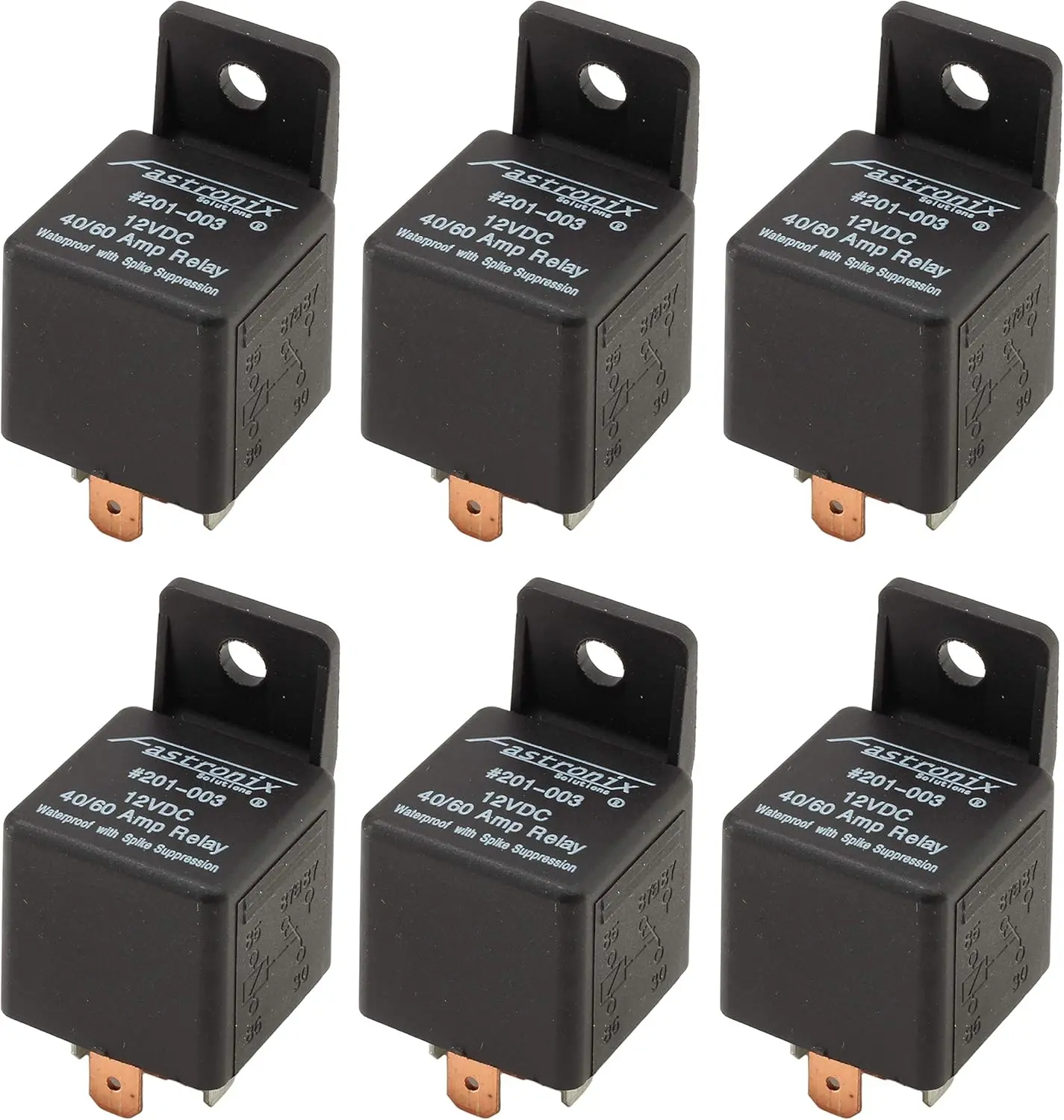 Fastronix 40/60A Waterproof Relay 6 Pack
