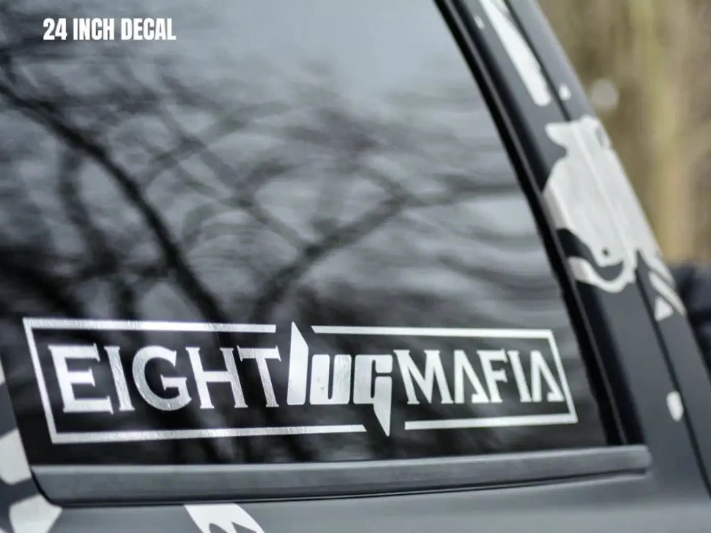 Sleek Boxed ELM, (20 colors) 2-Pack Options - custom decal bumper sticker window Graphic Car Truck SUV