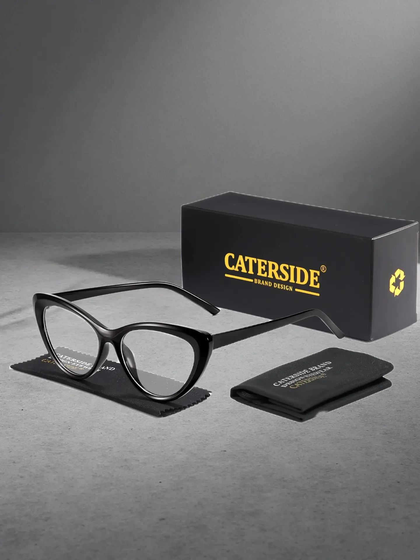 Lightweight Tr90 Cat Eye Prescription Glasses Frame, Anti-Blue Light Lens, Casual Style for Men & Women, All Seasons Wear