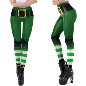 St Patricks Day Print Leggings | Yoga Pants | Leprechaun Stretchy