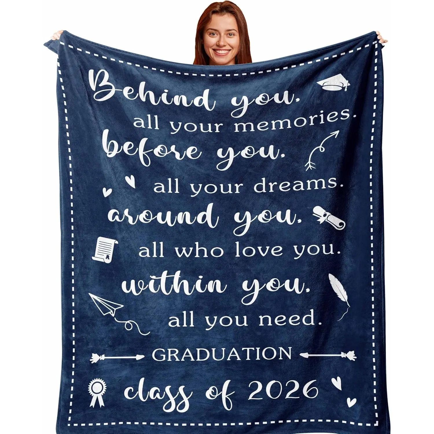 Cool Graduation Gifts 2026 - Best Gifts for High School Seniors, 2026 PHD/College/Masters Degree Graduation Gift - Grad Congrats Presents - Gradaution Blanket
