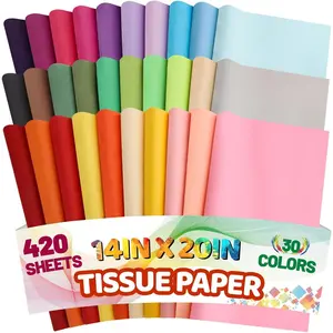 420 Sheets Colored Tissue Paper, 30 Colors 14" X 20" Tissue Papers for  Bags Birthday Valentine's Day Wrap Paper Bulk for DIY Packaging  Wrapping